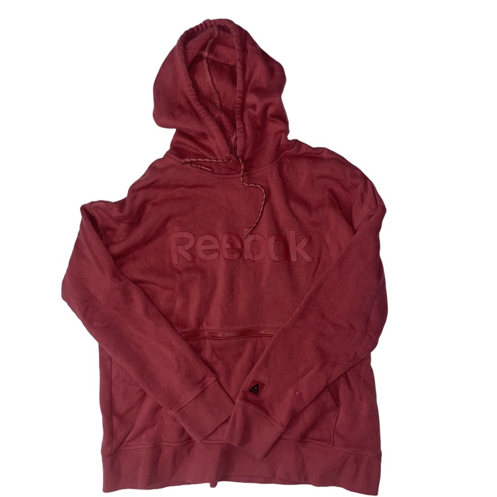 Women's Reebok Size Large Red Embossed Logo Hoodie